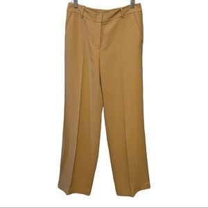 Donna Karan Camel Flat Front Loose Fit Trouser Pants